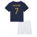 Cheap France Antoine Griezmann #7 Home Football Kit Children World Cup 2022 Short Sleeve (+ pants)